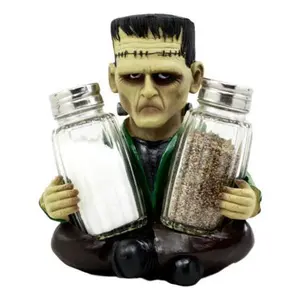 Halloween Dr Victor Frankenstein Monster Salt & Pepper Shakers Holder Figurine