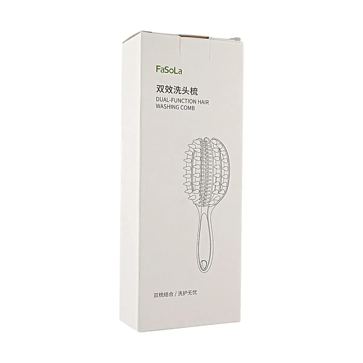 FaSoLa Dual Action Scalp Massage Brush - Detangling Hair Brush for Wet/Dry Hair Use