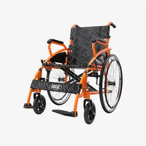Wheelchair Transport Wheelchair Lightweight Foldable (38.6-Ib), Double-Brake Design Wheelchair with Self-Propelle