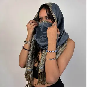 Golden Fern Rave Pashmina Scarf