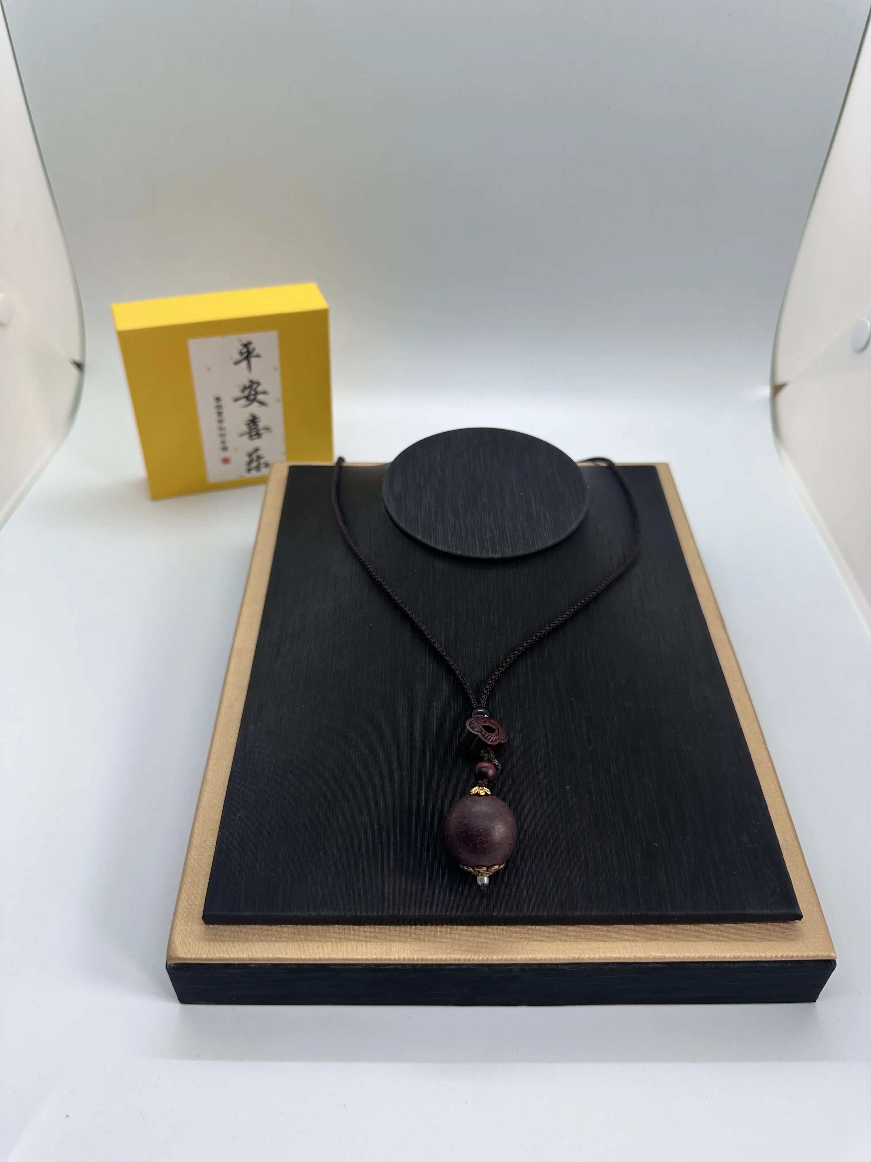 Cozy Evening Bead Pendant, Bead Pendant Necklace, Female, Single Bead Pendant