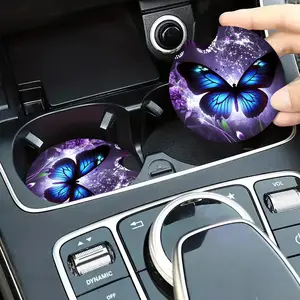 2 pcs Car Cup Holder Coaster, Cup Holder Insert, Universal Non-Slip Cup Holders, Car Accessories Interior Car cup holder accessories for Women and Man Interior Sets