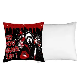 Halloween Themed Pillow with Scream Printed on