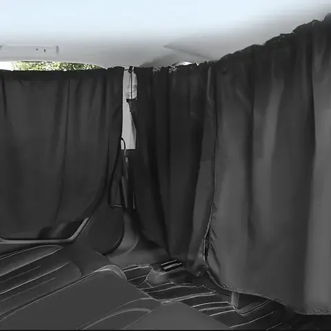 4pcs Car Privacy Curtain Set - Rear Seat & Side Window Drapes, UV Protective Sunshade, Blackout Sunscreen Sunshade, Storage Bag, Flexible & Practical Design for Comfortable Enclosed Space Travel Nap Camping, Car Accessories