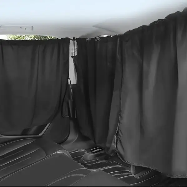 4pcs Car Privacy Curtain Set - Rear Seat & Side Window Drapes, UV Protective Sunshade, Blackout Sunscreen Sunshade, Storage Bag, Flexible & Practical Design for Comfortable Enclosed Space Travel Nap Camping, Car Accessories