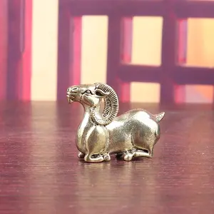 Vintage Brass Sheep Statue, Western Figurine, Antique Craftsmanship Home Decor Accent, Perfect Gift for Holidays & Seasons, Elegant Design for Living Room