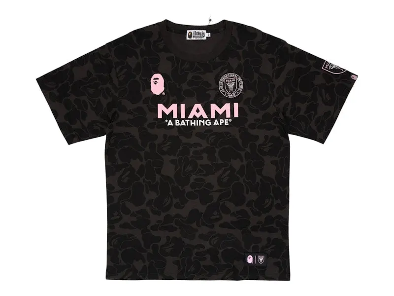 BAPE Men's x Inter Miami CF Camo Tee Black, from StockX