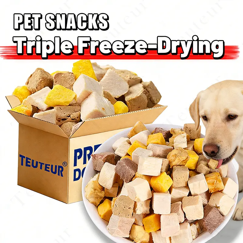 Freeze Dried Dog Treats Chicken Breast High Protein Pet Snacks Puppy Training Rewards Natural Grain Free Dog Food Topper Egg Yolk Duck Mix Cat Treats for Small Medium Large Dogs Appetite Booster Healthy Nutrition