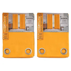 2 Pack Rama Mango Energy Efficient Curtains 2 Panels 54x84 Blackout Grommet Window Treatment