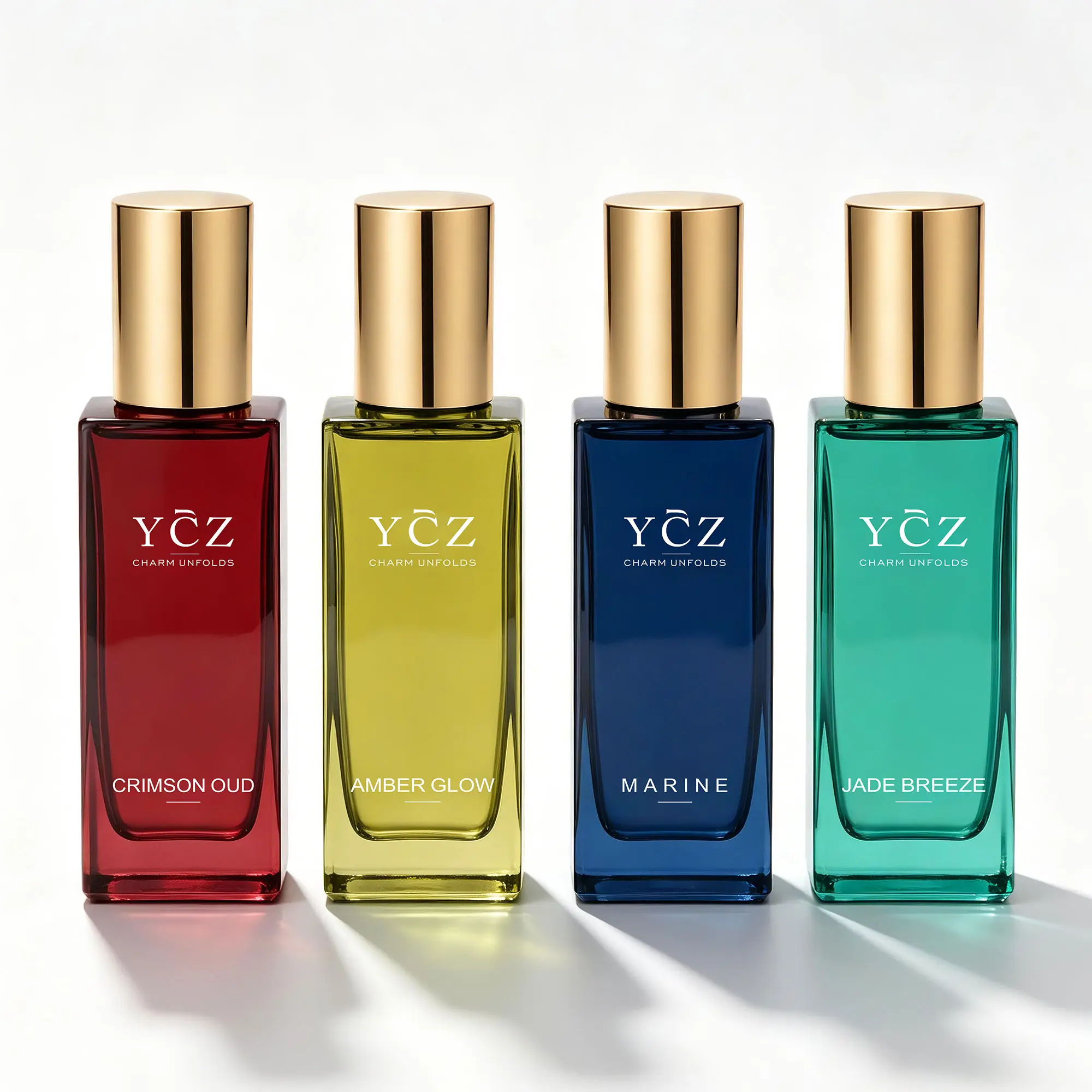[YCZ] Luxury Men's 4-Scent 100ml Fragrance Set - Citrus, Fruity Long-Lasting Eau de Parfum, Multi-Vial Fragrance Collection Gift Box for Date, Daily Wear