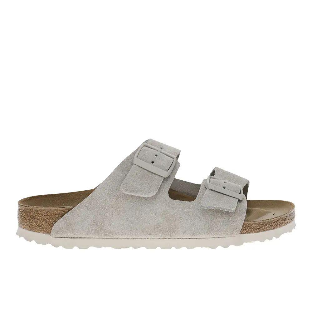 BIRKENSTOCK Womens Arizona Suede Leather Casual Sandals Casual - Off White