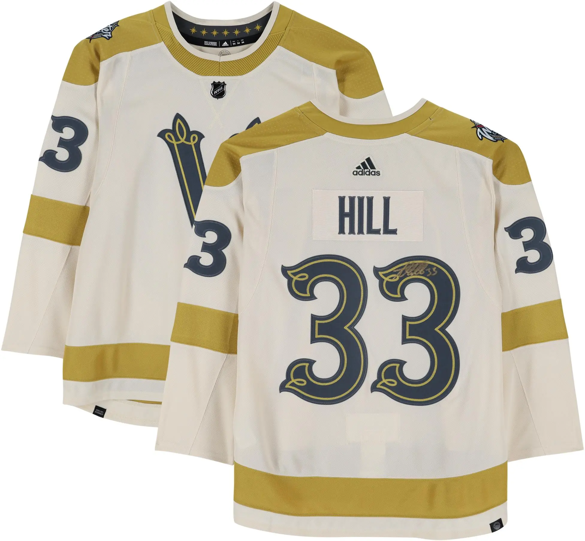 Adin Hill Vegas Golden Knights Autographed 2024 Winter Classic Adidas Authentic Jersey - Fanatics Authentic Certified
