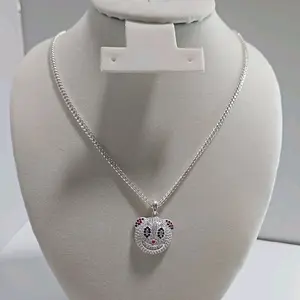 Miami Cuban Chain Necklace with Smiley Face Pendant and Dije for Stylish Everyday Wear