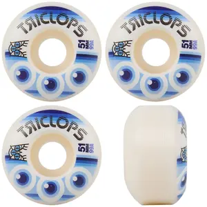 Triclops Skateboard Wheels 51mm Third Eye 99A White