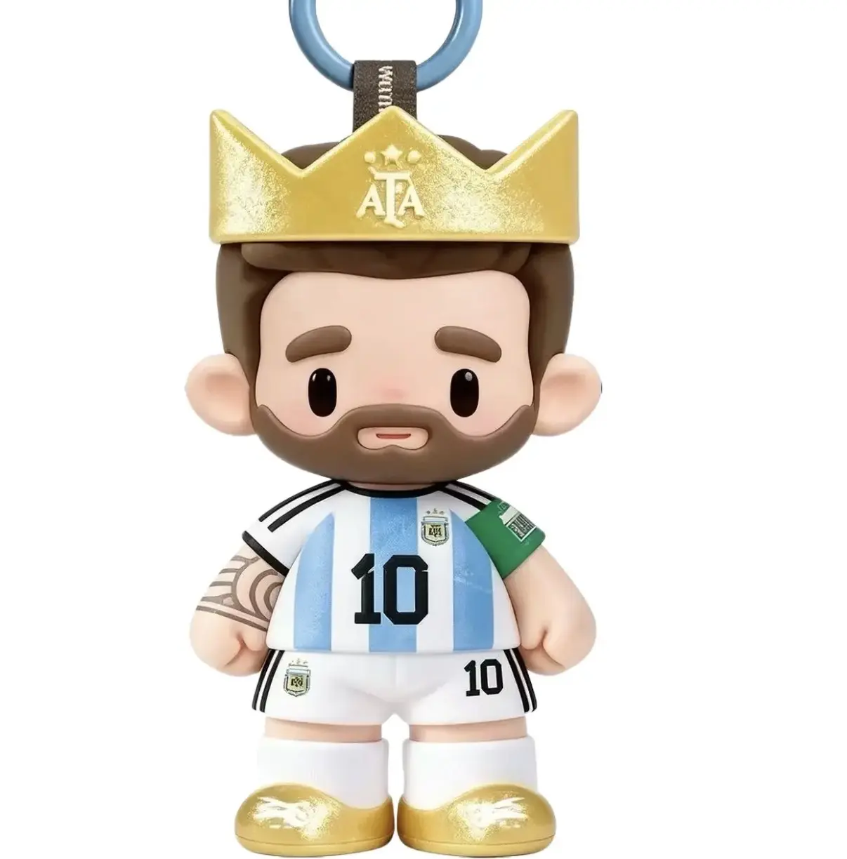 The beat MESSI The GOAT #10 King Edition Soccer Figurine with Gold Crown - Handmade Premium Sports Collectible Mystery Box Whole Set , Home & Desk Decor, Perfect Gift for Soccer Fans