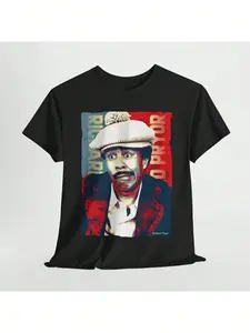 [180g Cotton T-Shirt]  Richard Pryor Retro Comedy Graphic T-Shirt |     Relaxed Fit Short Sleeve Tee With Vibrant Print Casual Streetwear For Men & Women All-Season Comfort Hand Wash Only 180g #   High Street Fashion T-Shirts Graphic Tees Graphic Tees Men