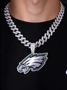 Trendy Unique Eagle Necklace Unisex Street Hip Hop Style Gold Silver Two Tone Optional