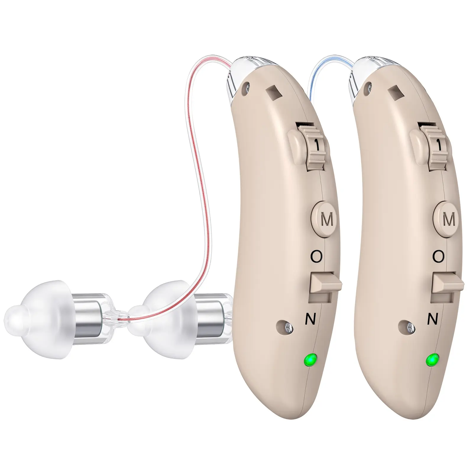 Foahinio Wireless Behind-the-Ear Rechargeable Hearing Aid - Digital Noise Reduction, Invisible Design, Magnetic Charging Case, Sound-Enhancing Healthcare Assist Device, Rechargeable Hearing Aids