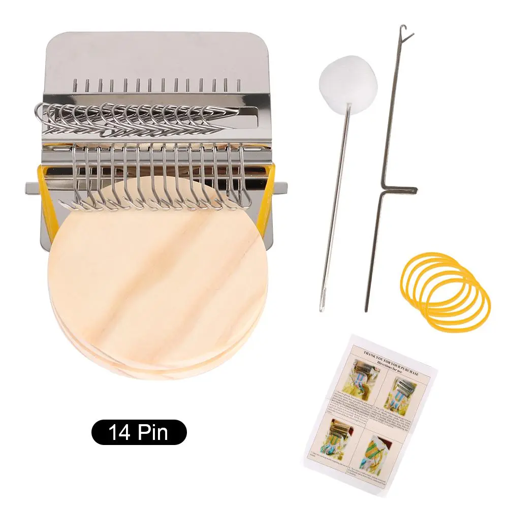 Mini Loom Machine Kit, Sewing Supplies Crafts, 1 Set Hand Tapestry Wood Loom Weaving Kit for Mending Clothes and Jeans, Darning Machine, Small Loom
