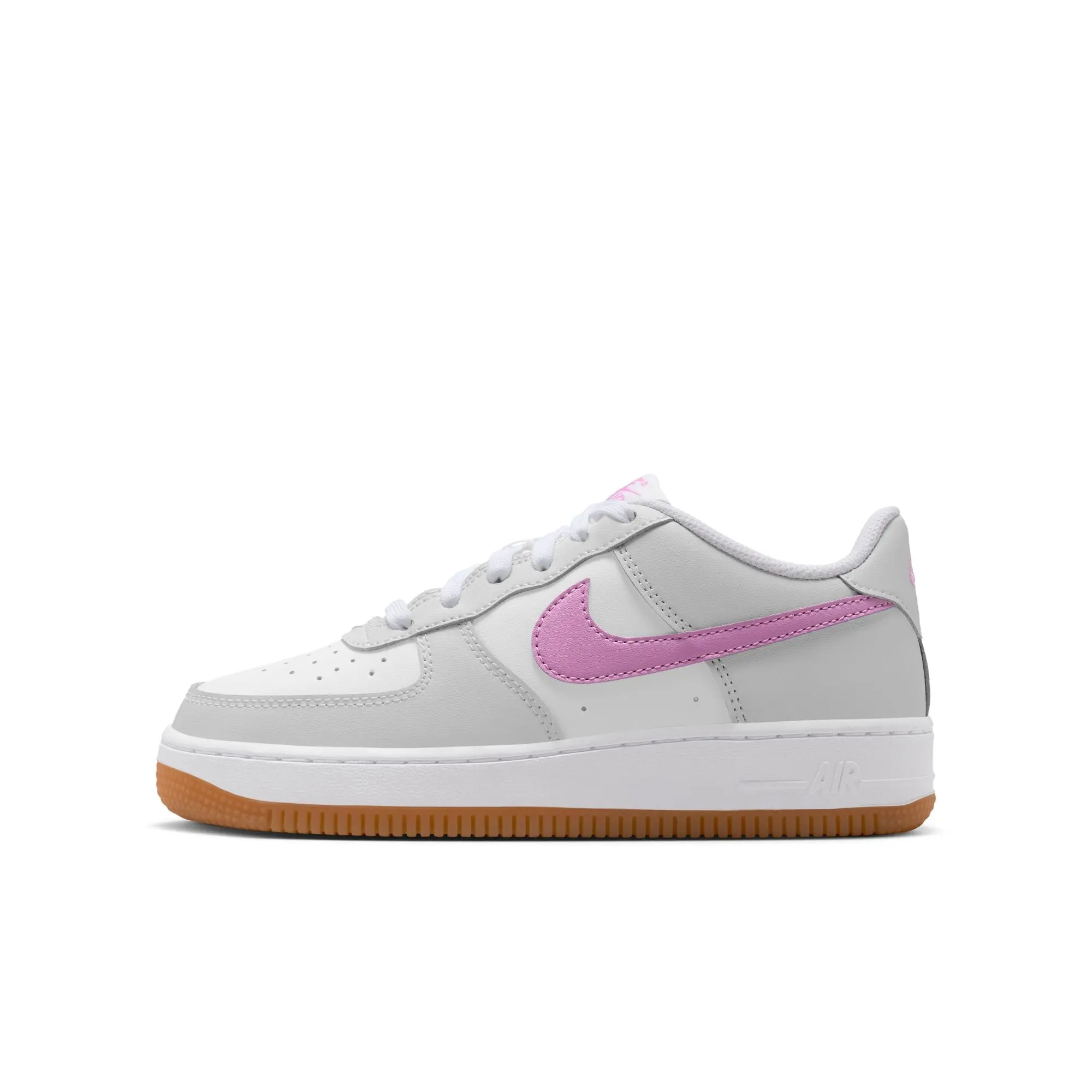 Nike Air Force 1 Iconic Classic Kids' Basketball Sport Shoes - Lace-Up, Durable Laces, Comfortable Fit, Leather-Rubber Construction, Athletic, Casual