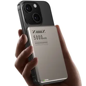 Ultra-Thin Magnetic iPhone Charger Case, Wireless Charging Power Bank 5000mah, Fast Charge 20w, Chargeable, Compatible with iPhone Series 12-16