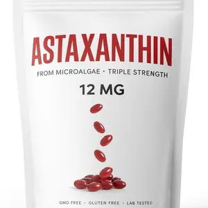 Astaxanthin Tanning Pills 12mg, 120 Softgels Triple Strength Skin Vitamins for Women with Antioxidant Activity, Supports Eye Joint Internal Circulation Health Supplement Non-GMO & No Gluten