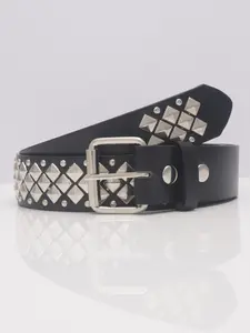 1pc Unisex Y2K Punk Belt with Rhombus Beads and Rivets, Interchangeable Buckle, Trendy Versatile Buckle, Perfect for Daily Wear, Nightclub, Rock Street Style, Girlfriend Gift