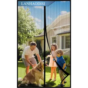 Magnetic Screen Door – Mesh Screen with Magnetic Closure, Keeps Bugs Out Lets Breeze In – Heavy Duty, Pet & Kid Friendly – Works with Front Doors, Sliding Doors, Patio Doors – Easy Installation
