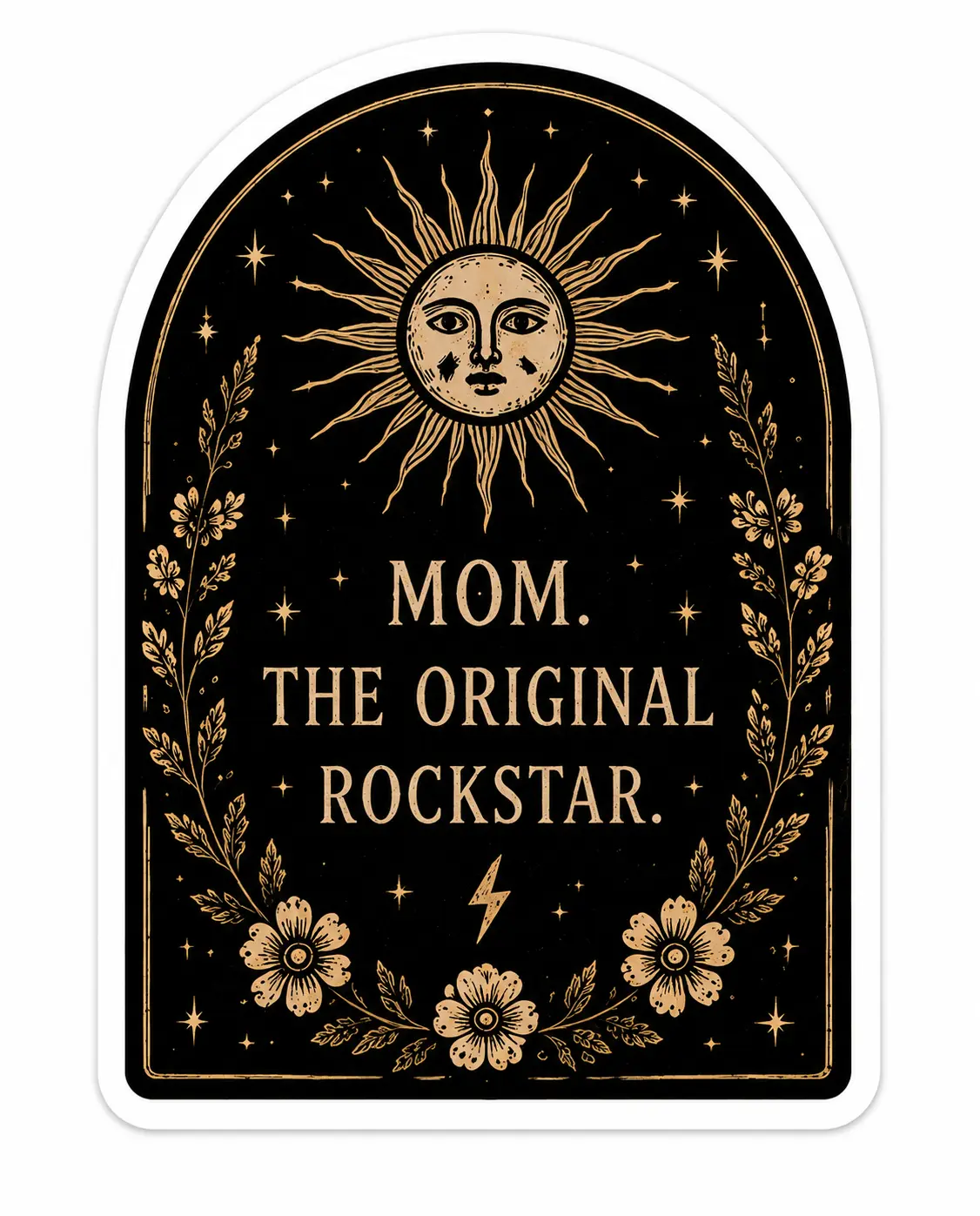 Waterproof Vinyl Sticker - "Mom. The Original. The Rockstar"