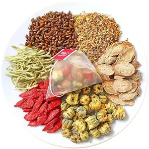 Natural Liver Detox Dried Herbal Tea Beverage - 30 Bags (150g) Mix with Chrysanthemum, Cassia Seeds, Honeysuckle, Chinese Wolfberry, Sweet-Scented Osmanthus, Burdock Root, Sweet Aroma, Healthier Choice