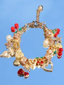 Leopard Print Cherry Star Bracelet, Cute Cherry Bracelet, Butterfly Knot Pearl Bracelet, Classic Heart Bracelet, Leopard Print Bracelet, Charming Bracelet, Zinc Alloy Bracelet, Versatile Bracelet, Alloy Chain Bracelet