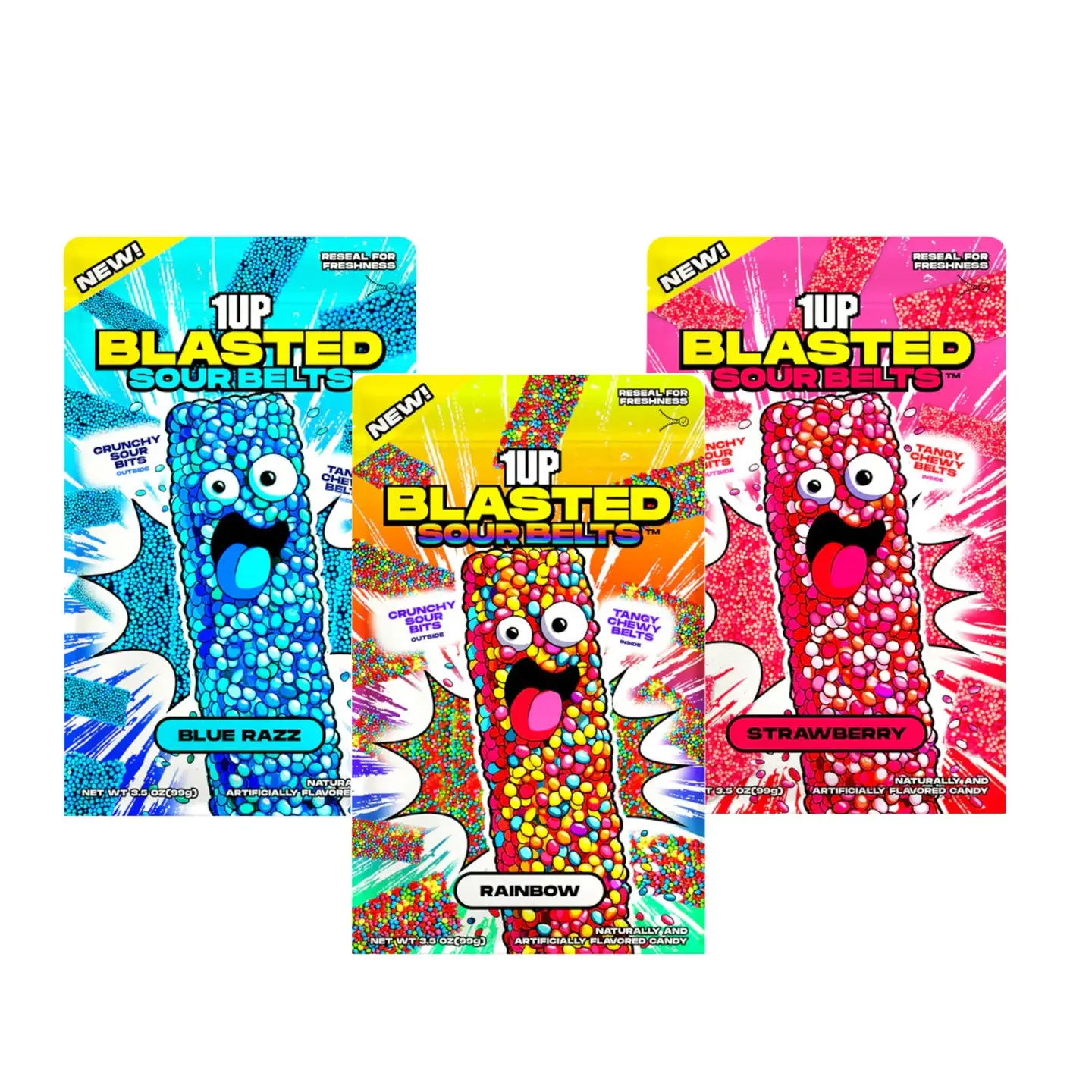 1UP Blasted Sour Belts - 3.5oz 1UP Blasted Sour Belts - 3.5oz