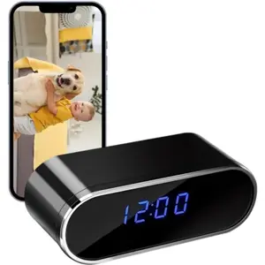 Hidden Camera Clock high-Definition 1080P Wireless Camera, Home Indoor Security spy Camera, Monitoring with Motion Detection and Night Vision Function, Indoor Nanny Camera