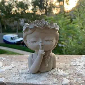 Concrete Quiet Lady Planter Concrete Quiet Lady Planter