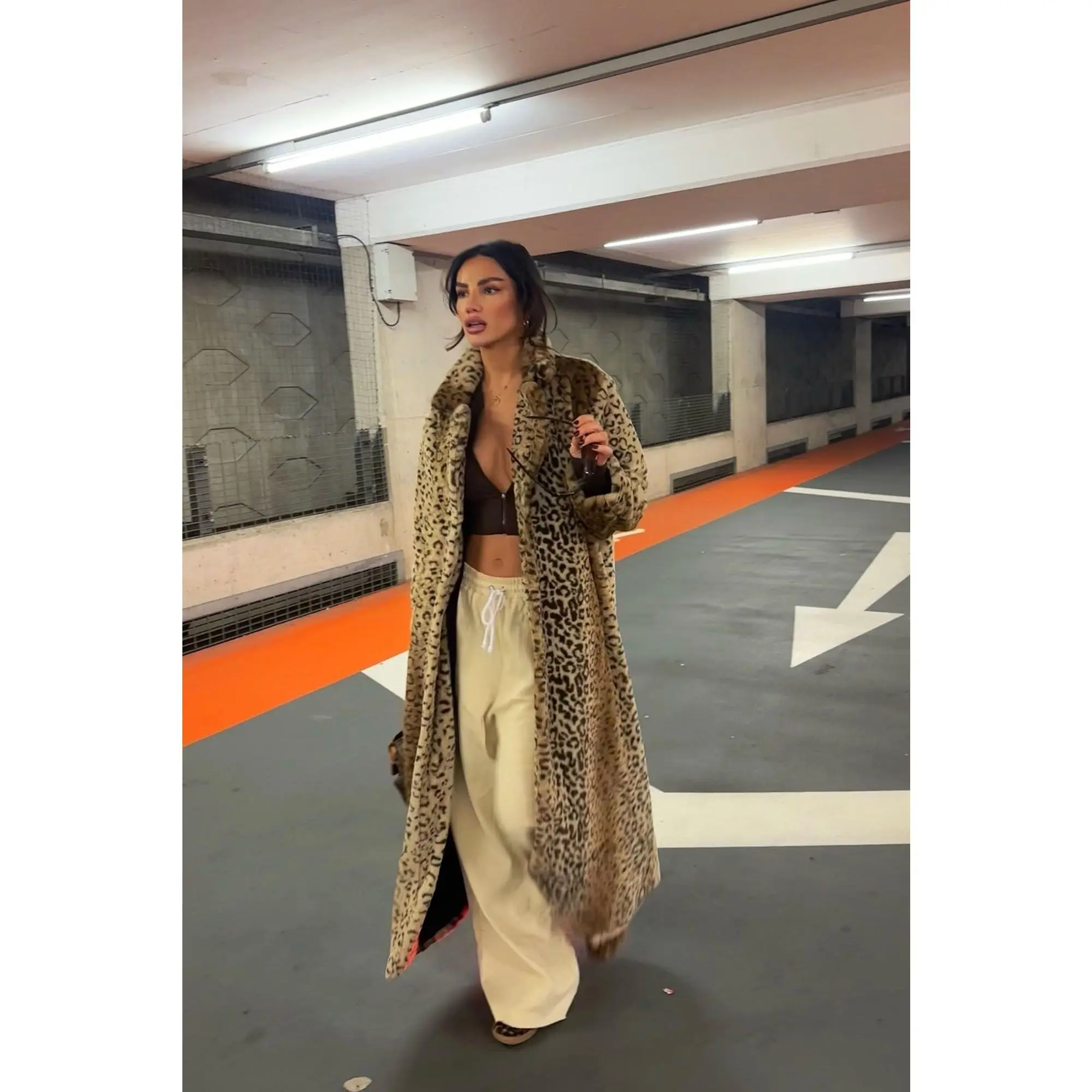 Frida Leopard Faux Fur Coat - Brown/combo Frida Leopard Faux Fur Coat - Brown/combo