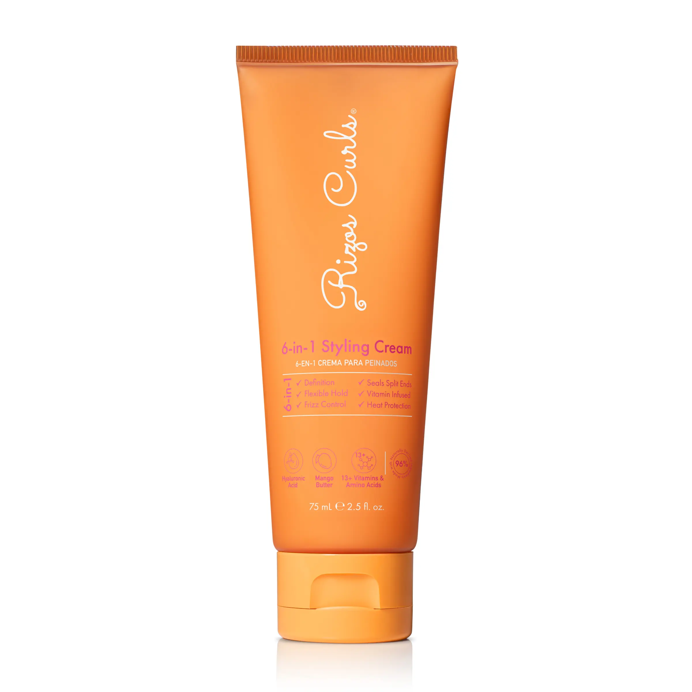 Travel Size 6-in-1 Styling Cream added hold, heat protection + vitamin boost for definition, flexible hold, and frizz control