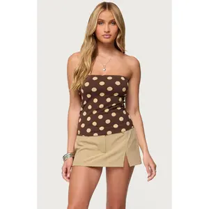 Edikted Women's Polka Dot Built in Bra Tube Top