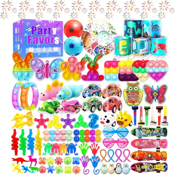 180PCS Party Favors for Kids, Fidget Toys Bulk, Treasure Box Prizes, Goodie Bag Stuffers, Pinata Fillers, Carnival Birthday Gifts, Classroom Rewards & Stocking Stuffers for Boys & Girls