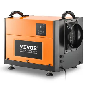 【DealsForYouDays】VEVOR 125 Pints Commercial Dehumidifier with Drain Hose, Portable Crawl Space Dehumidifiers for Basement Storage Room Industrial Grade, Auto Defrost/Drainage, Heavy-duty Galvanized Steel, LED Indicate