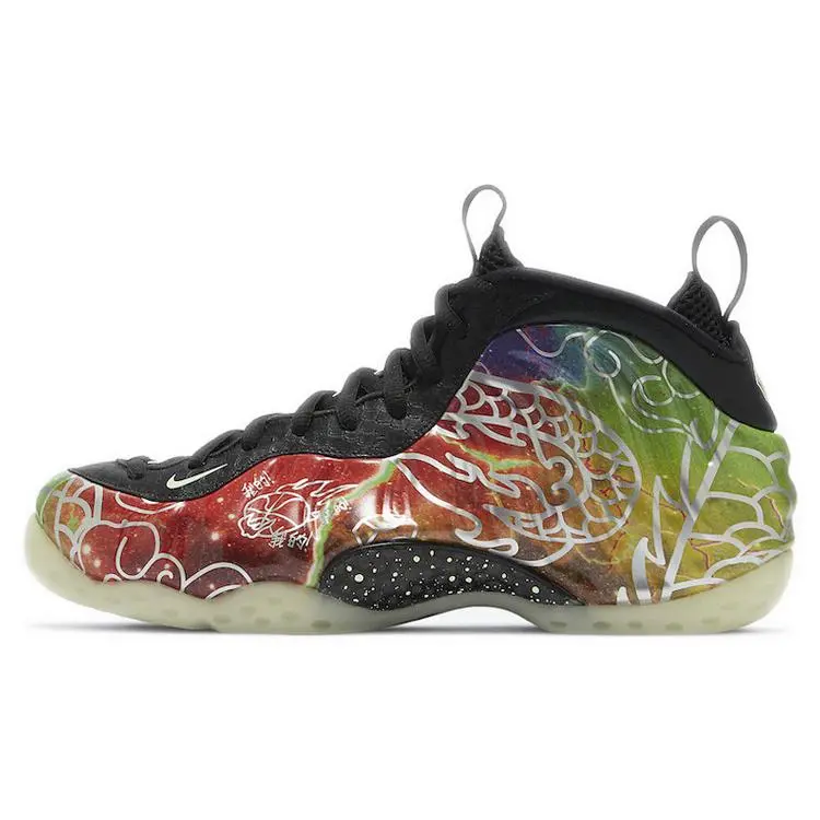 Nike Air Foamposite One Beijing' Retro Cushioned Durable Mid Top Basketball Shoes Unisex CW6769-930