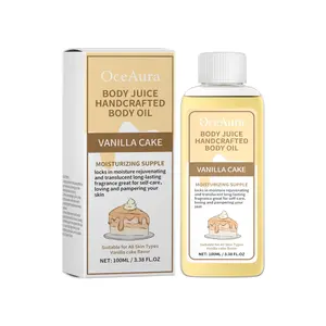 Vanilla Body Care Oil, Gentle Moisturizing Body Oil, Hydrating Body Massage Oil for Dry Skin Care, Body Care Product for Women & Men