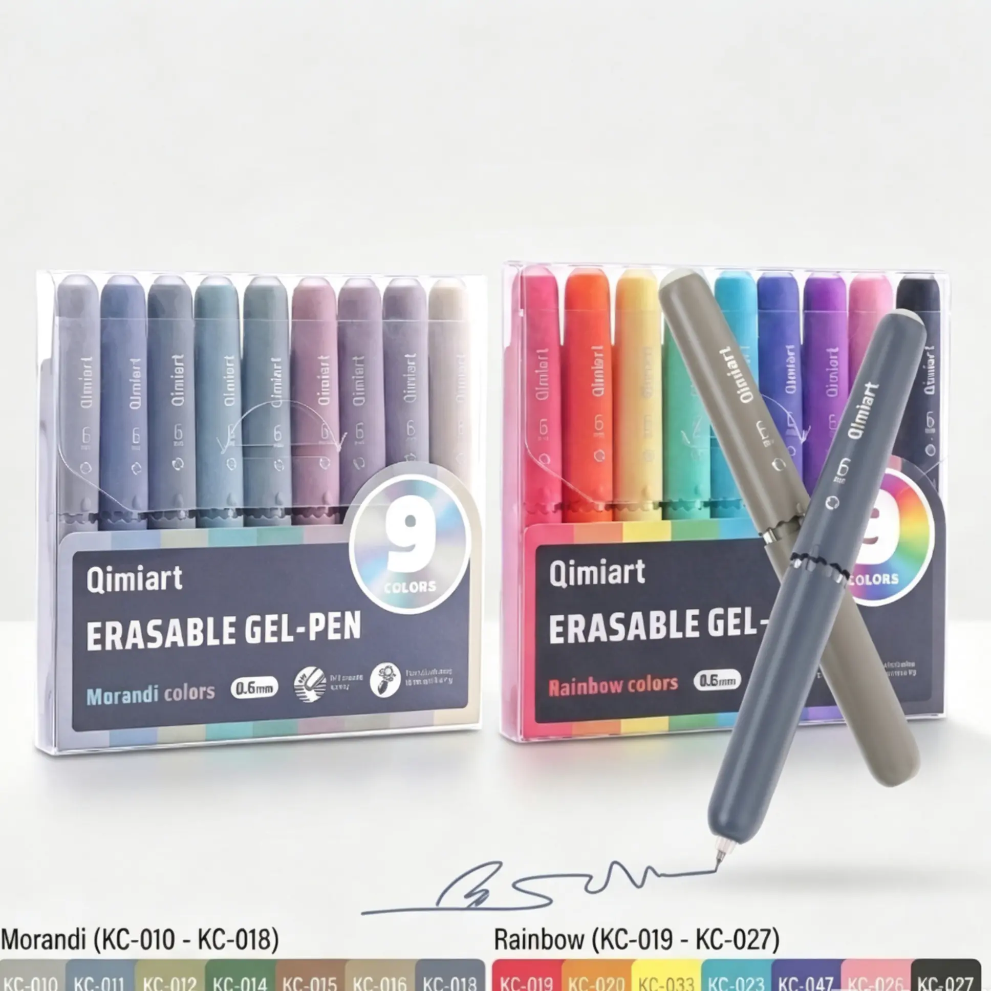 [Buy 1 Get 1 Free] Languo Kc260 Erasable Gel Pens Set, Easy Erasing, Clean No Bleed Quick Dry Multi-Color Pens, Ideal for Note Taking & Drawing, Gel Ink Pen