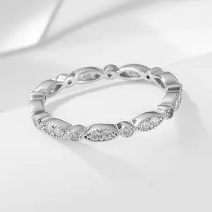 Shineofdiamond 925 Sterling Silver Stackable Wedding Band s925 sterling silver 925  sterling  silver  jewelry sterling silver fashion rhinestone affordable  rings