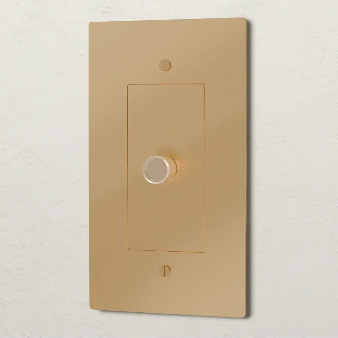 The Brass Rotary Dimmer Switch (1 to 5 Gang) - Brass