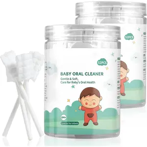 104Pcs Baby Tongue Cleaner, Disposable Baby Toothbrush Oral Cleaner, Infant Gum and Tooth Cleaning Stick for Newborns, Toddler Mouth Cleaner