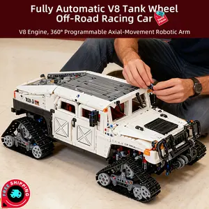 Hummer Off-Road Remote Control Car Building Blocks,1:8 MOC Remote Control Car Building Blocks,with Technic Motorize Set，Remote Car for Boys Age 8-12 Gift(3088pcs)