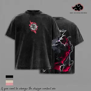 Burakku x Zamasu 2ver -  DBZ T-Shirt Vintage Acid Wash Oversized Anime Graphic Tee Streetwear Gym Pump Gift
