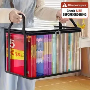 [ Free Shipping ] Large Clear Thick Plastic Storage Boxwith Hinged Lid, Heavy-Duty Durable High CapacityOrganizer, Perfect for Home, Camping, Travel, Attic andMoving