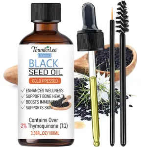 Black Seed Oil, Cold Pressed Unrefined Oil, Rich in Omega 3 6 9 for Immune Joint Hair Skin, Body Massage Oil for Women & Men, Body Care Oil