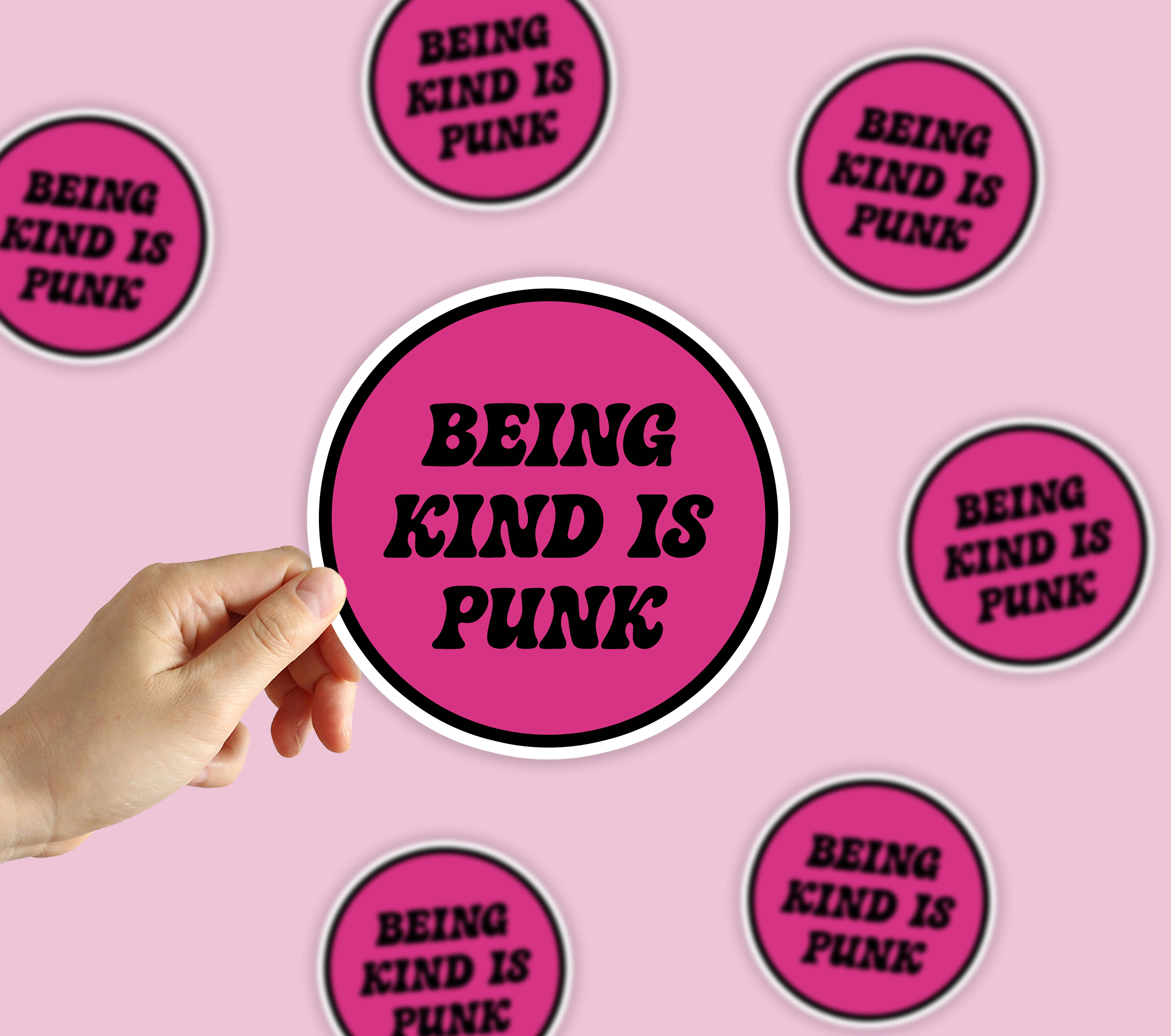 Being Kind Is Punk Sticker Emo Goth Alternative Stickers Waterproof Weathproof